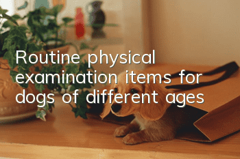 Routine physical examination items for dogs of different ages