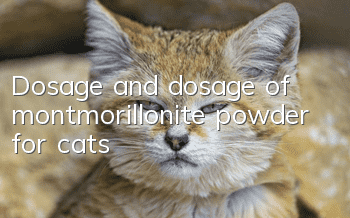 Dosage and dosage of montmorillonite powder for cats