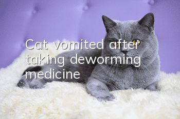 Cat vomited after taking deworming medicine
