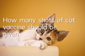How many shots of cat vaccine should be given?