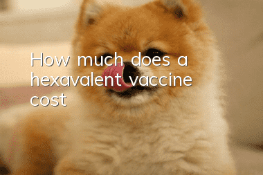 How much does a hexavalent vaccine cost?