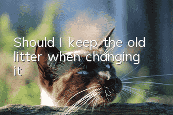 Should I keep the old litter when changing it?
