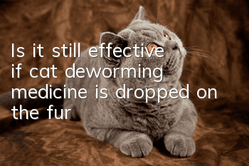 Is it still effective if cat deworming medicine is dropped on the fur?