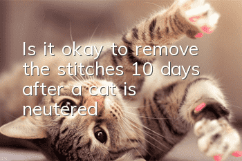 Is it okay to remove the stitches 10 days after a cat is neutered?