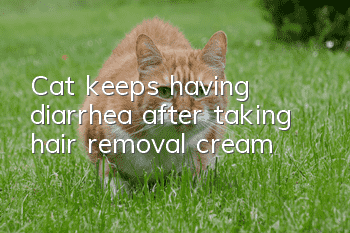 Cat keeps having diarrhea after taking hair removal cream