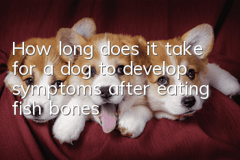 How long does it take for a dog to develop symptoms after eating fish bones?