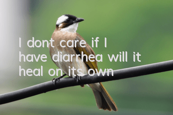 I don't care if I have diarrhea, will it heal on its own?