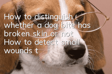 How to distinguish whether a dog bite has broken skin or not? How to detect small wounds that are invisible to the naked eye?