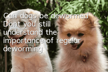 Can dogs be dewormed? Don’t you still understand the importance of regular deworming?