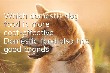 Which domestic dog food is more cost-effective? Domestic food also has good brands