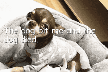 The dog bit me and the dog died.