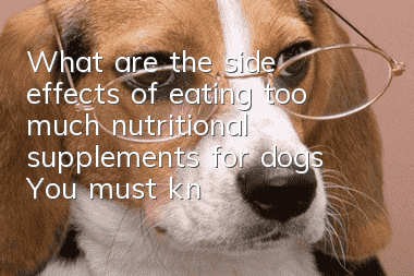 What are the side effects of eating too much nutritional supplements for dogs? You must know these misunderstandings