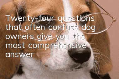 Twenty-four questions that often confuse dog owners give you the most comprehensive answers