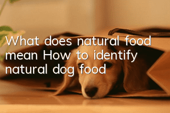 What does natural food mean? How to identify natural dog food?