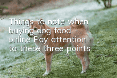 Things to note when buying dog food online: Pay attention to these three points!