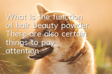 What is the function of hair beauty powder? There are also certain things to pay attention to when using hair beauty powder.
