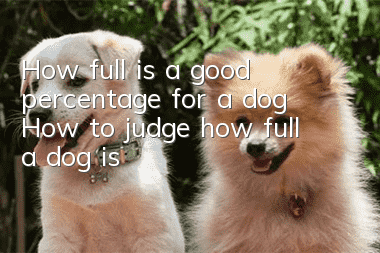 How full is a good percentage for a dog? How to judge how full a dog is?
