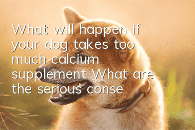 What will happen if your dog takes too much calcium supplement? What are the serious consequences?