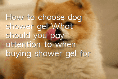 How to choose dog shower gel? What should you pay attention to when buying shower gel for dogs?