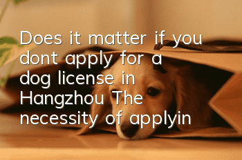 Does it matter if you don’t apply for a dog license in Hangzhou? The necessity of applying for a dog license in Hangzhou
