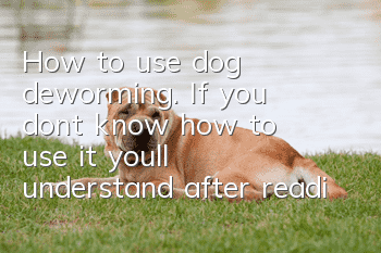 How to use dog deworming. If you don’t know how to use it, you’ll understand after reading it.