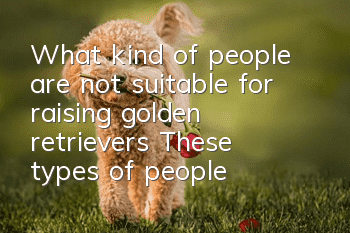 What kind of people are not suitable for raising golden retrievers? These types of people advise you not to raise golden retrievers.