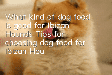 What kind of dog food is good for Ibizan Hounds? Tips for choosing dog food for Ibizan Hounds