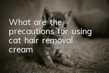 What are the precautions for using cat hair removal cream?